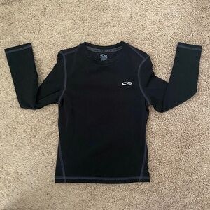 Champion C9 * Boys Black WINTER Dri Fit Power Core Duo Dry Long Sleeve Shirt